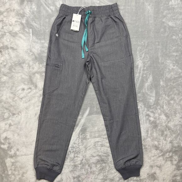 FIGS Zamora Jogger Scrub Pants Women’s XS Petite Graphite Gray High Rise Pockets - Picture 1 of 9